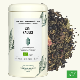 SIDI KAOUKI - Thé vert aromatisé BIO - Boîte 100g