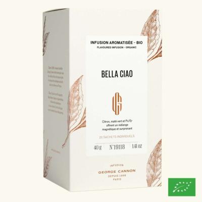 BELLA CIAO - Infusion aromatisée BIO - Boîte 20 sachets