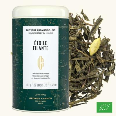 ÉTOILE FILANTE - Thé vert aromatisé BIO - Boîte 100 g