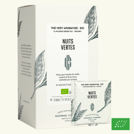 NUITS VERTES - Thé vert aromatisé BIO - Boîte 20 sachets