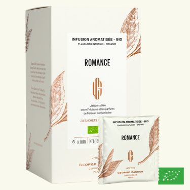 ROMANCE - Infusion aromatisée BIO - Boîte 20 sachets