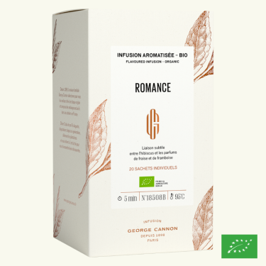 ROMANCE - Infusion aromatisée BIO - Boîte 20 sachets