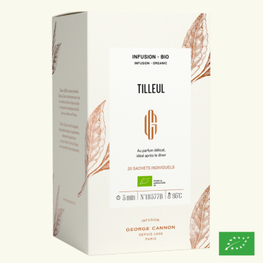 TILLEUL - Infusion BIO - Boîte 20 sachets individuels