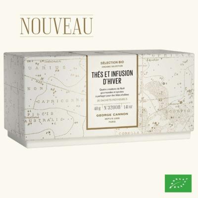 COFFRET CADEAU THÉS ET INFUSION D'HIVER - sélection de thés de Noël Bio en sachets