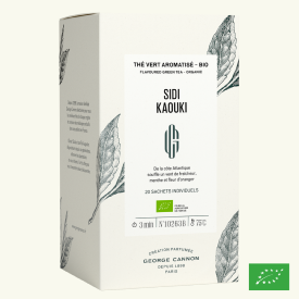 SIDI KAOUKI - Th vert aromatis BIO - Bote 20 sachets individuels