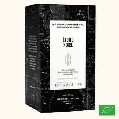 ÉTOILE NOIRE - Thé sombre aromatisé BIO - Boîte 20 sachets