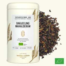 DARJEELING MAHALDERAM - Thé noir d'Inde BIO - Boîte 100g