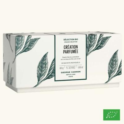 CRÉATION PARFUMÉE - coffret 20 sachets individuels - Sélection de 4 thés bio aromatisés