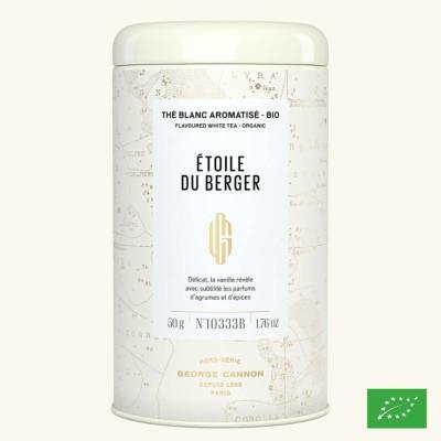ÉTOILE DU BERGER - Thé blanc aromatisé BIO - Boîte 50 g