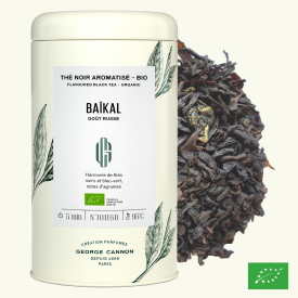 BAÏKAL Goût Russe - Thé noir aromatisé BIO - Boîte 100g 