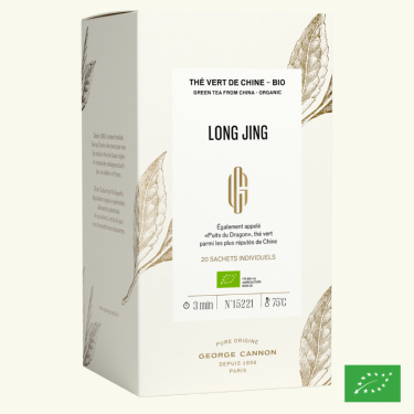 LONG JING - Thé vert de Chine BIO - Boîte 20 sachets