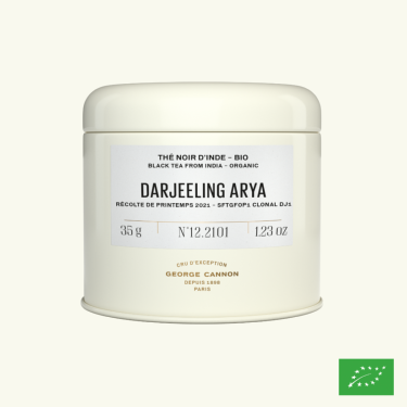 DARJEELING ARYA FIRST FLUSH 2021 - Cru d'exception d'Inde BIO - Boîte 35g