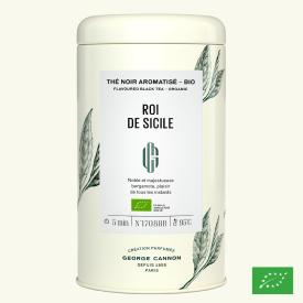 ROI DE SICILE, Earl Grey - Thé noir aromatisé BIO - Boîte 100g