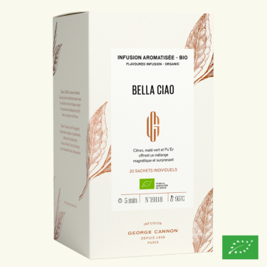 BELLA CIAO - Infusion aromatisée BIO - Boîte 20 sachets