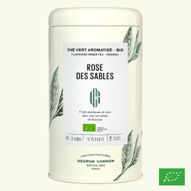 ROSE DES SABLES - Thé vert aromatisé BIO - Boîte 100g