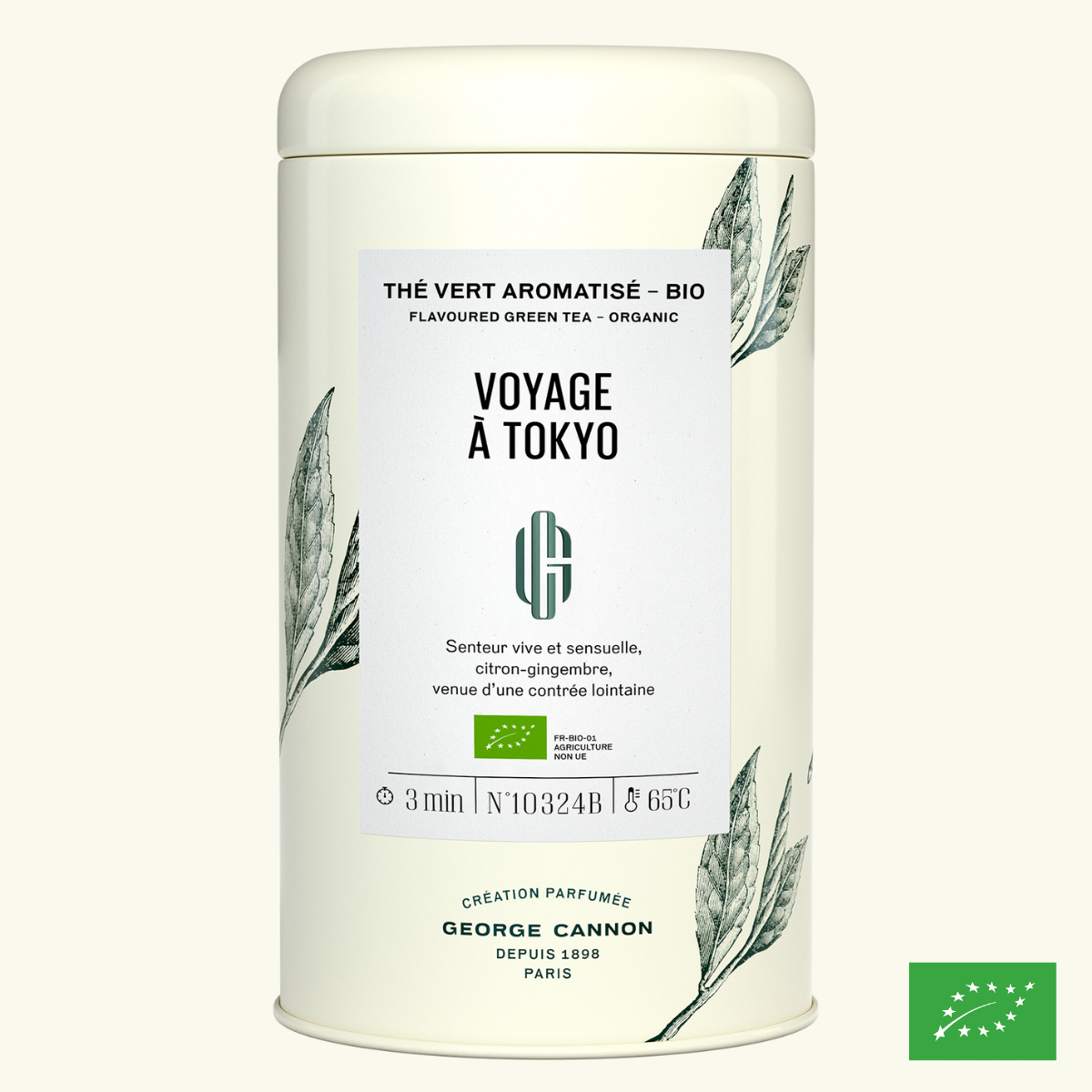 VOYAGE À TOKYO - Thé vert aromatisé BIO - Boîte 100g