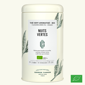 NUITS VERTES - Thé vert aromatisé BIO - Boîte 100g