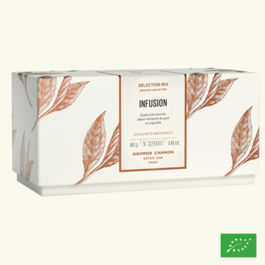 INFUSION - coffret 20 sachets individuels - Sélection de 4 infusions bio