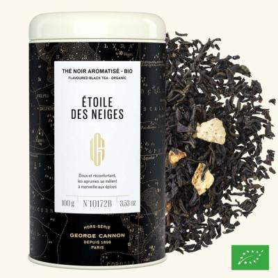 ÉTOILE DES NEIGES - Thé noir aromatisé BIO - Boîte 100g