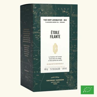 ÉTOILE FILANTE - Thé vert aromatisé BIO - Boîte 20 sachets