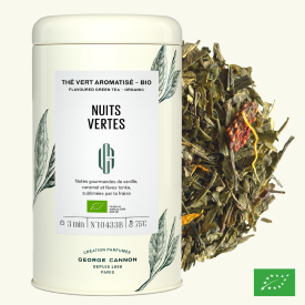 NUITS VERTES - Thé vert aromatisé BIO - Boîte 100g